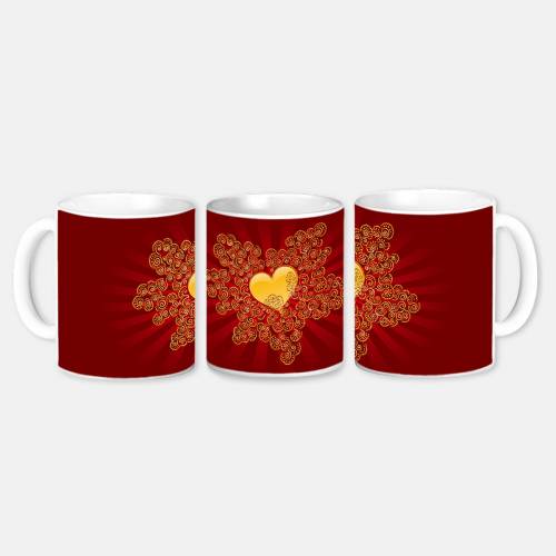 Brand Name Happy Valentines Day Coffee Mug | Gifts For Girlfriend Boyfriend Husband Wife | Ceramic Mug 350 Ml | Valentine Day Gift